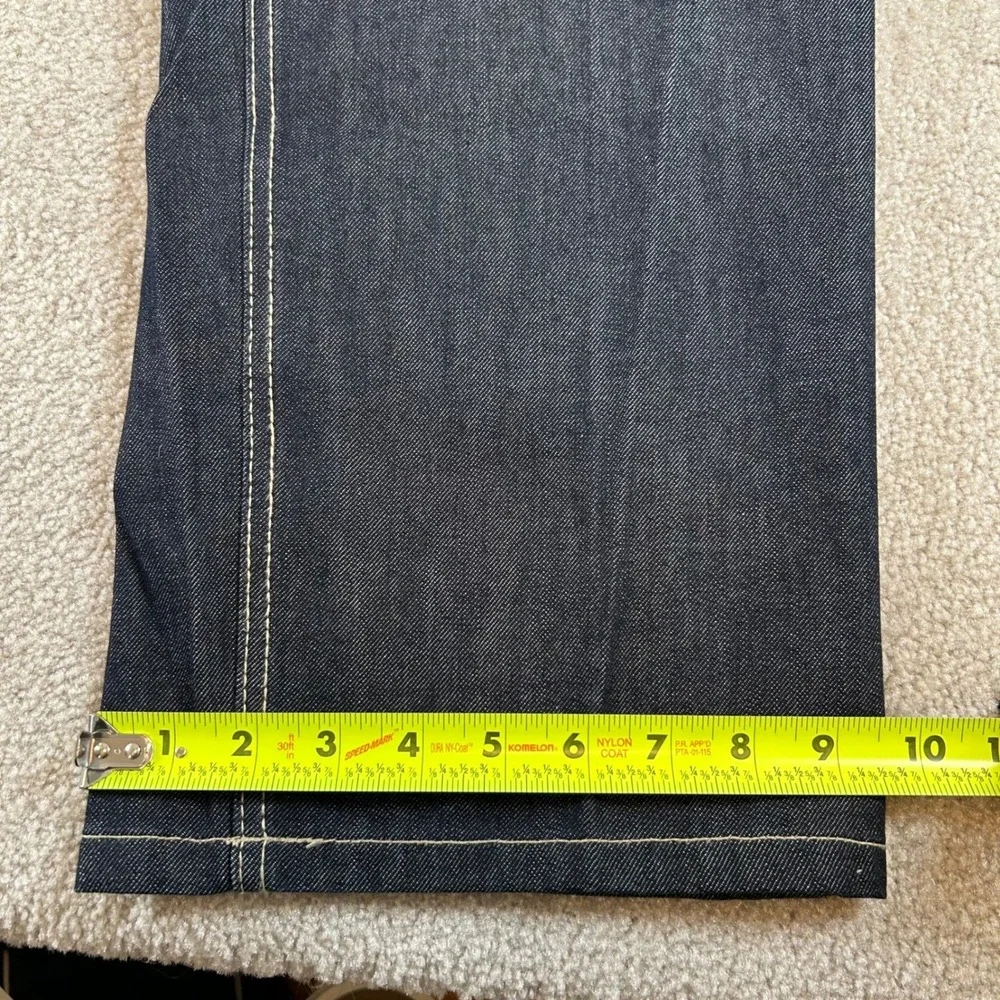 Vintage Y2K ENYCE Men's Dark Wash Denim Jeans Size 40x33‎ Wide Leg Baggy Hip Hop